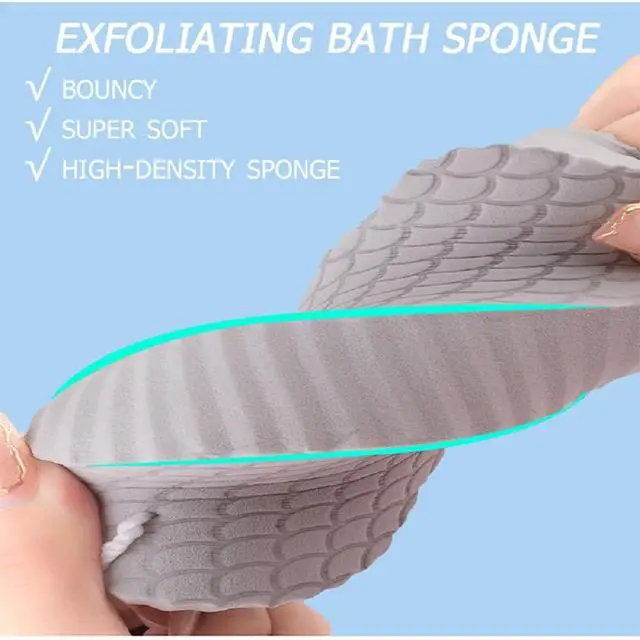 Alt view image 5 of 5 - 3 PCS Magic Exfoliating Bath Sponge, 3D Super Soft Exfoliating Bath Sponge