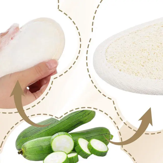 Alt view image 3 of 6 - 30 PCS Loofah Exfoliating, Loofah Natural Bulk with Elastic Band Skin Friendly Face Loofahs Natural Body Scrubbers Shower Exfoliator with Loop for Unisex Adults of All Ages-Beige