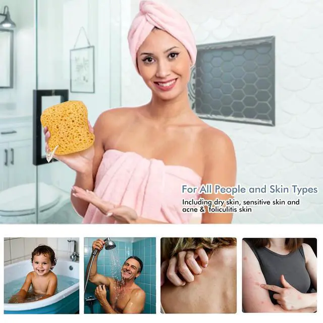 Alt view image 7 of 7 - Body Sponges for Shower Bathing, 2-Pack Sponges Bath for Adults