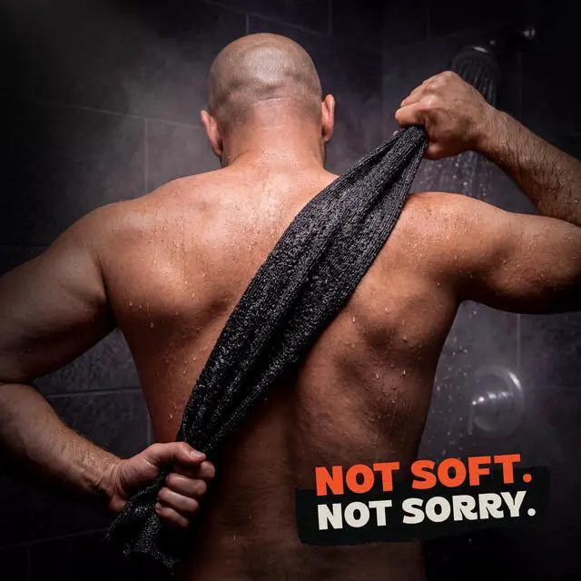 Alt view image 2 of 7 - Extra Rough Exfoliating Washcloth, Body and Back Scrubber for Men, 1 Pack