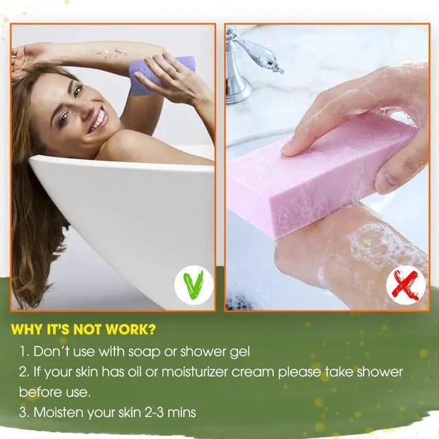 Alt view image 6 of 7 - Exfoliating Bath Sponge, Spa Scrub Exfoliating, Bath Body Shower Sponge, Dead Skin Sponge Remover for Adult, Baby, Pregnant Women, 2 pcs Random Colors