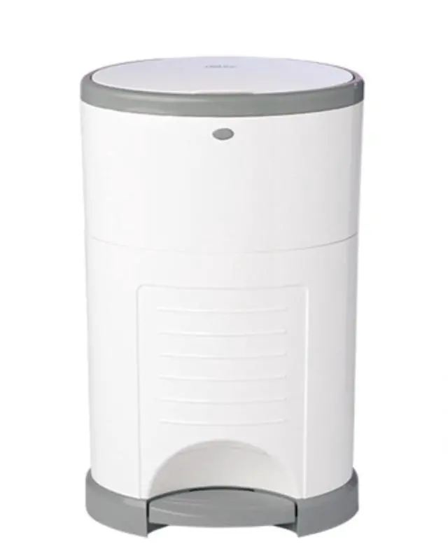 Main image of EKO Classic Diaper Pail, White | ONLY Eco-Friendly Diaper Pail Made with 70% Recycled Materials | Hands-Free: StepDropDone | Cost-Effective Refill System