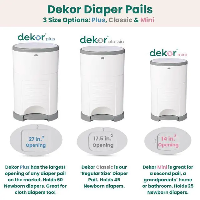 Alt view image 5 of 7 - EKO Classic Diaper Pail, White | ONLY Eco-Friendly Diaper Pail Made with 70% Recycled Materials | Hands-Free: StepDropDone | Cost-Effective Refill System