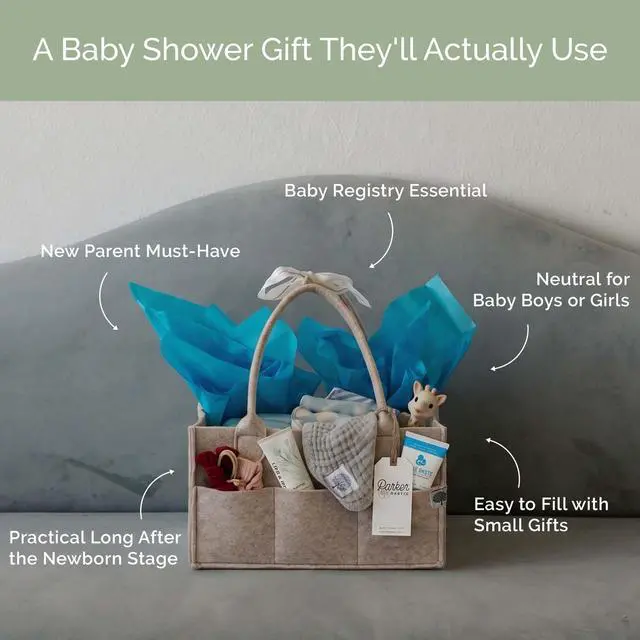Alt view image 6 of 7 - Diaper Caddy - Nursery Storage Bin and Car Organizer for Diapers and Baby Wipes - Oatmeal, Regular