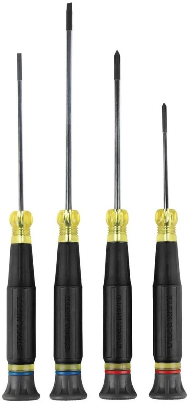 Main image of 85615 Mini Precision Screwdriver Set, 4-Piece Phillips and Slotted Set, Ideal for Electronics, Small Appliances, Terminal Blocks