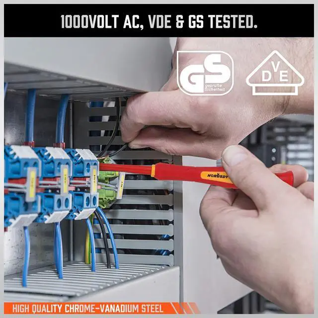 Alt view image 7 of 7 - 1000V 6-Piece Mini Insulated Screwdriver Set, Magnetic Tip Mini Electrician Screwdriver Set Slotted(1.8mm,2.0mm2.5mm,3.0mm), Phillips: (PH00, PH0)