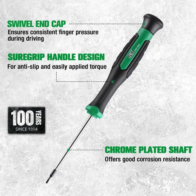 Alt view image 3 of 7 - 12-Piece Mini Screwdriver Set, Includes Slotted/Phillip/Star Screwdrivers, Magnetic Tips, Premium Alloy Steel, SureGrip Handle, with Zipper Pouch