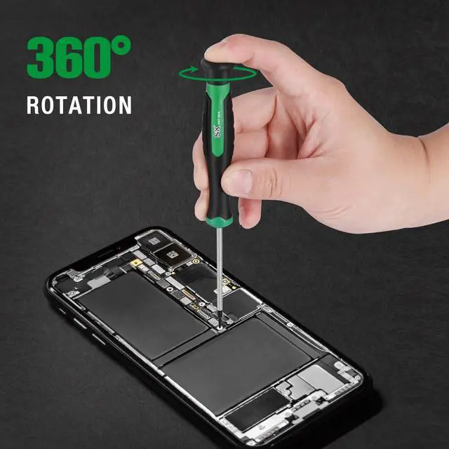 Alt view image 6 of 7 - 12-Piece Mini Screwdriver Set, Includes Slotted/Phillip/Star Screwdrivers, Magnetic Tips, Premium Alloy Steel, SureGrip Handle, with Zipper Pouch