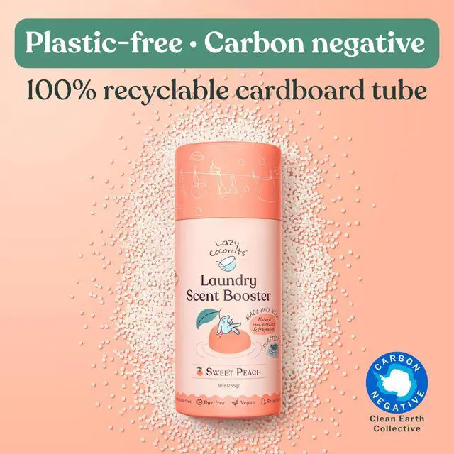 Alt view image 5 of 7 - Sweet Peach Laundry Beads - Eco Friendly, Plastic Free, Minimal, Natural Ingredients - Dye Free Laundry Scent Boosters, Zero Waste, Recyclable Package, Carbon Negative