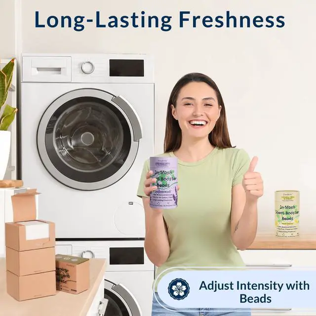 Alt view image 4 of 6 - InWash Scent Booster Beads Lavender Breeze Scent, Laundry Beads fabric softener, 24 oz Lasts Up to 70 Washing Cycles Safe for Sensitive Skin, Babies and Kids