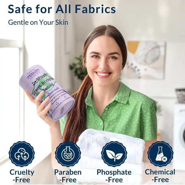 Alt view image 6 of 6 - InWash Scent Booster Beads Lavender Breeze Scent, Laundry Beads fabric softener, 24 oz Lasts Up to 70 Washing Cycles Safe for Sensitive Skin, Babies and Kids