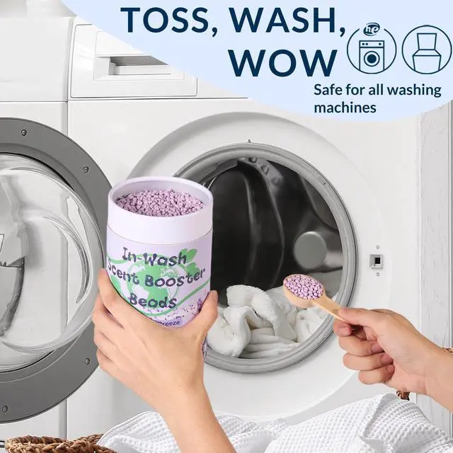 Alt view image 5 of 6 - InWash Scent Booster Beads Lavender Breeze Scent, Laundry Beads fabric softener, 24 oz Lasts Up to 70 Washing Cycles Safe for Sensitive Skin, Babies and Kids
