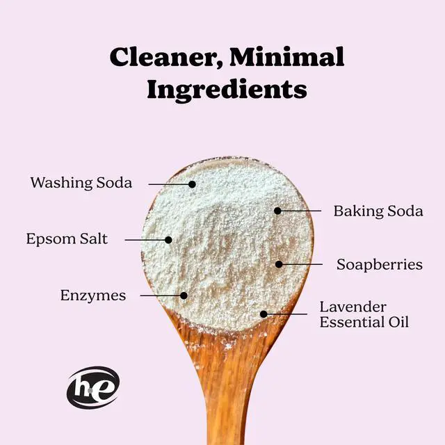 Alt view image 2 of 7 - Laundry Detergent Powder Alternative | Cleaner Ingredients. Safer for Sensitive Skin. Stain + Smell Fighting. With Essential Oils. HE Safe (Lavender, 120 Loads).
