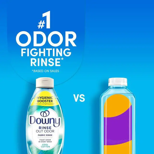 Alt view image 6 of 7 - Rinse Laundry Odor Remover, Cool Cotton Scent, 48 fl oz, Fabric Softener And Laundry Odor Removal Rinse, Fights Odors At The Source, HE Compatible