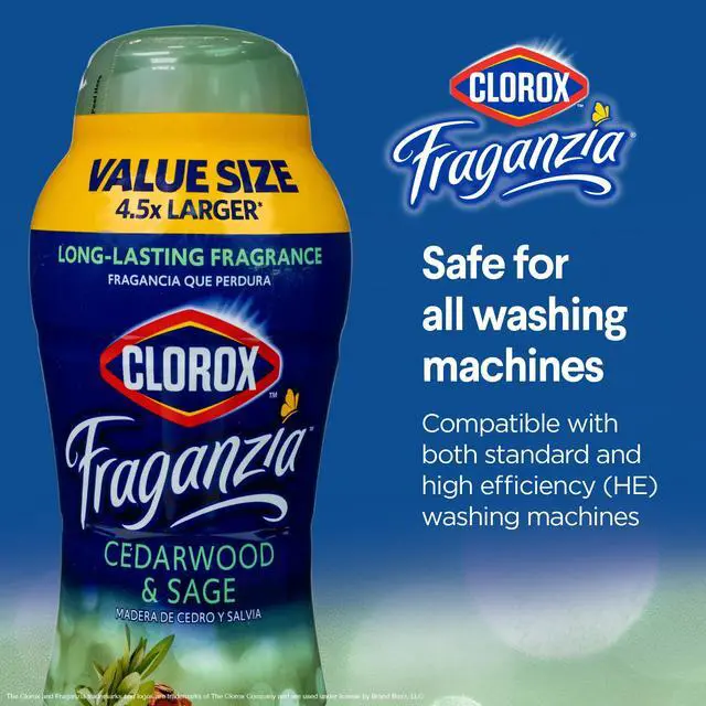 Alt view image 3 of 7 - Fraganzia Laundry Scent Booster Crystals, In-Wash Fragrance Beads for Fresh-Smelling Clothes & Linens, Safe for All Fabrics & Colors, Easy-Pour Bottle, Cedarwood & Sage, 70 Oz