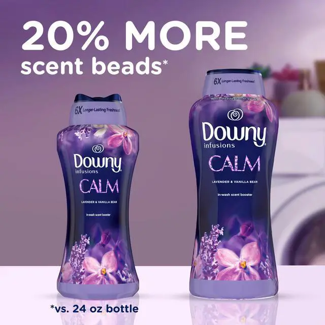 Alt view image 2 of 7 - Calm In-Wash Laundry Scent Booster Beads, Soothing Lavender and Vanilla Bean scent, 30.1 OZ, laundry scent beads, Long-lasting Freshness