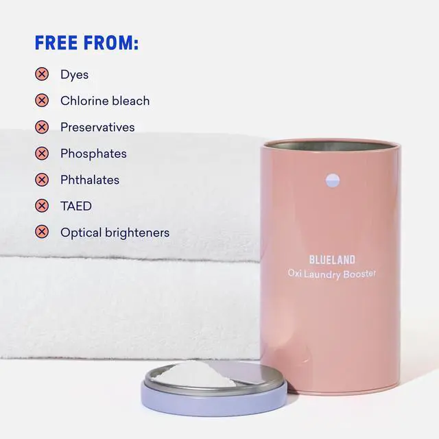 Alt view image 6 of 7 - Oxi Laundry Booster Powder with Tin, Starter Set, Clear Skies Scent, 25 Loads, 17.6 oz, Plastic-Free, Eco Friendly, Oxy Cleaner, Stain Remover