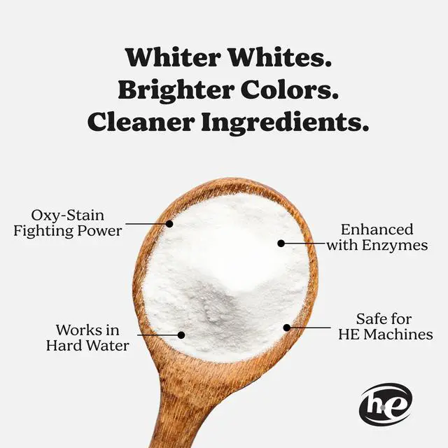 Alt view image 6 of 7 - Enzyme Oxygen Laundry Booster - Brightens White & Tough on Stains, Fights Odor. Enzyme Stain Fighter, Cleaner Ingredients, Fragrance Free - Ultra Concentrated, HE - 60 Loads (Unscented)