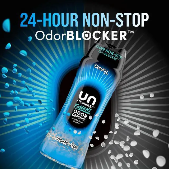 Alt view image 2 of 7 - Unstopables Fusions Odor Defense In-Wash Laundry Scent Booster Beads, Daybreak + Clean Scent, 21.1 OZ, 2-in-1 Laundry Beads for Odor Defense