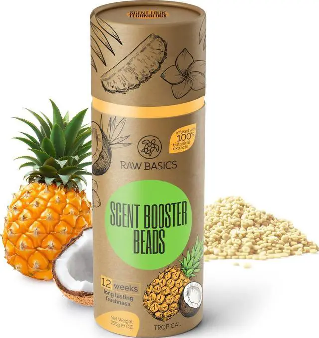 Main image of Laundry Scent Boosters, Tropical Aroma - Washer Beads and Deodorizer Supplies - Fragrance Essentials for All Fabric - Scented Bulk Odor Eliminator and Clothes Refresher - Long Lasting Smell Remover