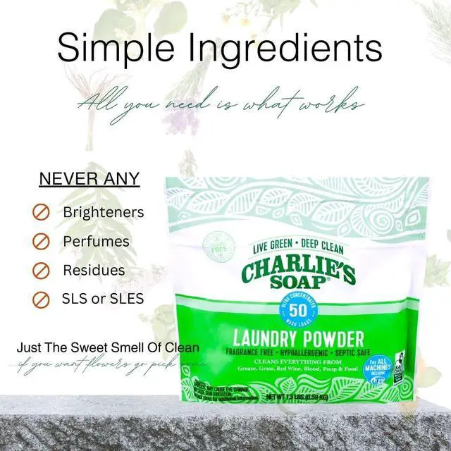 Alt view image 7 of 7 - Powder (50 Loads, 1 Pack) Hypoallergenic Deep Cleaning Washing Powder Detergent Eco-Friendly, Safe, and Effective