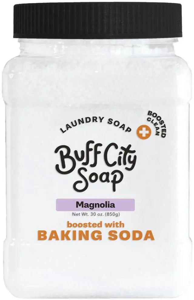Main image of Powder Laundry Soap Plus - Made With Simple, Plant-Based Ingredients & Boosted With Baking Soda - Magnolia, Apple, Blackberry, & Lemon Scented Laundry Detergent Powder - Magnolia