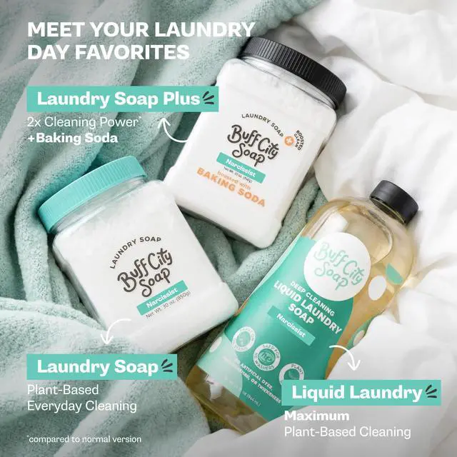 Alt view image 5 of 7 - Powder Laundry Soap Plus - Made With Simple, Plant-Based Ingredients & Boosted With Baking Soda - Magnolia, Apple, Blackberry, & Lemon Scented Laundry Detergent Powder - Magnolia