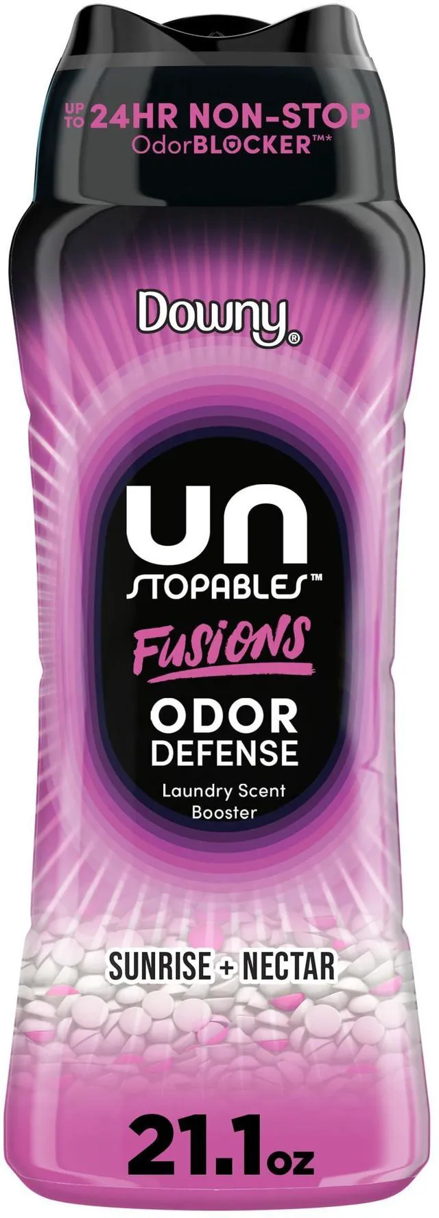 Main image of Unstopables Fusions Odor Defense In-Wash Laundry Scent Booster Beads, Sunrise + Nectar Scent, 21.1 OZ, 2-in-1 Laundry Beads for Odor Defense