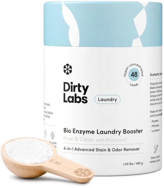 Main image of | Scent Free | Bio Enzyme Laundry Booster | 48 Loads (1 lb) | Hyper Concentrated | High Efficiency & Standard Machine Washer | Nontoxic, Biodegradable | Stain & Odor Removal Enzyme Booster