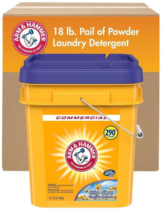Main image of Professional Powder Laundry Detergent, Crisp Clean, 18lb Pail (Pack of 1) 290 Loads