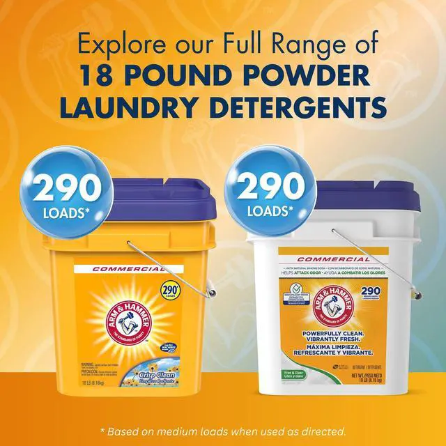 Alt view image 5 of 7 - Professional Powder Laundry Detergent, Crisp Clean, 18lb Pail (Pack of 1) 290 Loads