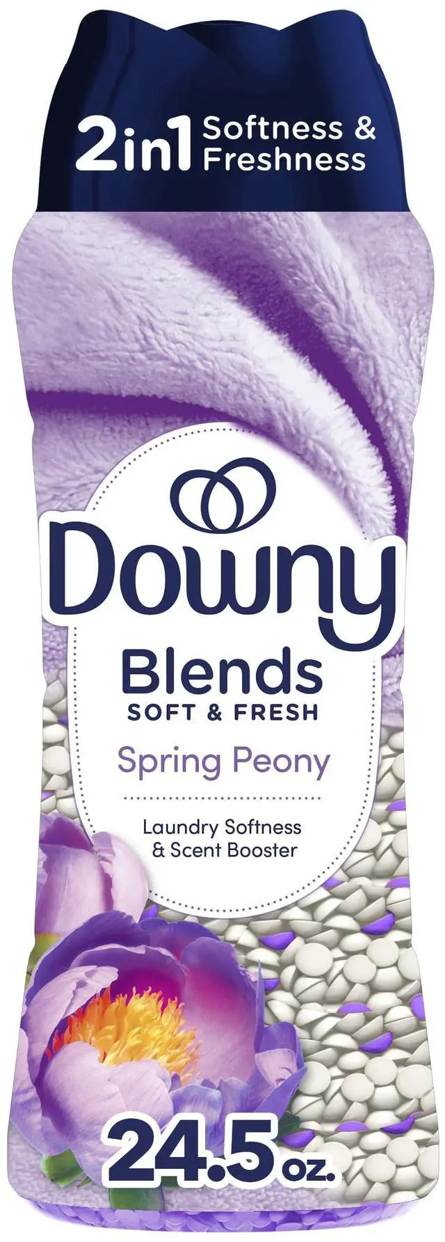 Main image of Blends 2-in-1 Soft & Fresh Laundry Scent Booster Beads, Spring Peony Scent, 24.5 OZ, Laundry Softness and Scent Booster