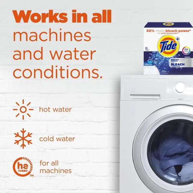 Alt view image 7 of 7 - Powder Laundry Detergent with Bleach, Original Scent, 89 Loads, 129 oz