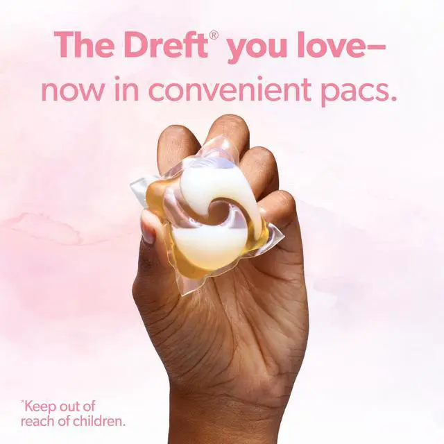 Alt view image 5 of 7 - Laundry Bundle: Dreft Detergent Pacs, Lightly Scented, Lavender, HE Compatible, 45 Count + Dreft Blissfuls In-Wash Scent Booster Beads, Baby Fresh Scent, 24 oz