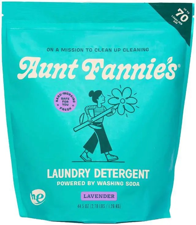 Main image of Powder Laundry Detergent, Deep Cleaning, Plant Based, Natural Ingredients, 70 Loads Per Bag, Lavender, 44 Oz