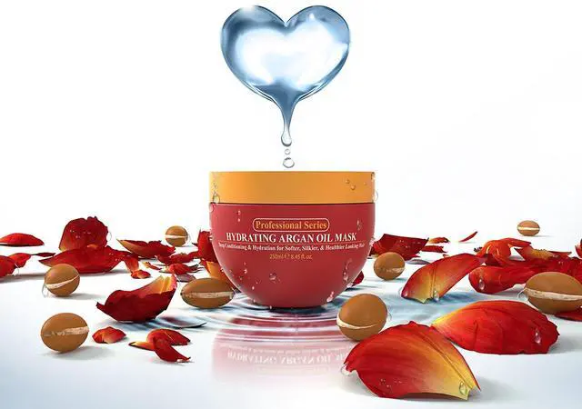 Alt view image 6 of 6 - Hydrating Argan Oil Hair Mask and Deep Conditioner for Dry or Damaged Hair (8.45 oz Jar)