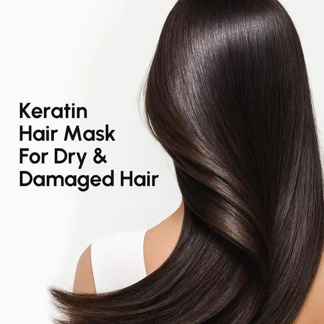 Alt view image 3 of 7 - Deep Conditioning Hair Mask for Damaged Hair Treatment Keratin Hair Care for Hydrating Growth Repair Moisturizing Dry Curly Color Refreshing 10 Fl Oz, White