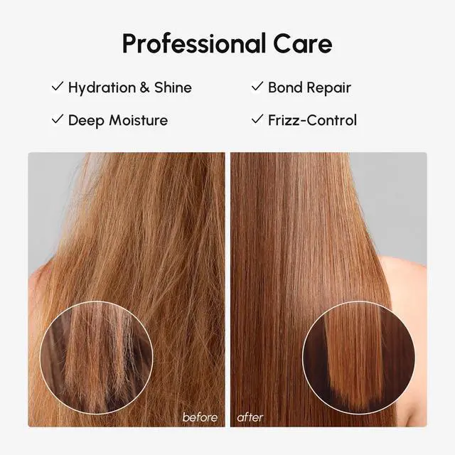Alt view image 5 of 7 - Deep Conditioning Hair Mask for Damaged Hair Treatment Keratin Hair Care for Hydrating Growth Repair Moisturizing Dry Curly Color Refreshing 10 Fl Oz, White