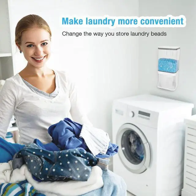 Alt view image 2 of 7 - Laundry Beads Dispenser, Wall-Mounted Laundry Detergent Dispenser for Laundry Room Organization, Suitable for Rice, Laundry Scent Booster Beads