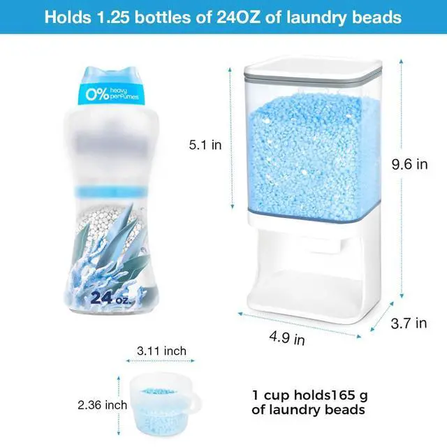 Alt view image 4 of 7 - Laundry Beads Dispenser, Wall-Mounted Laundry Detergent Dispenser for Laundry Room Organization, Suitable for Rice, Laundry Scent Booster Beads
