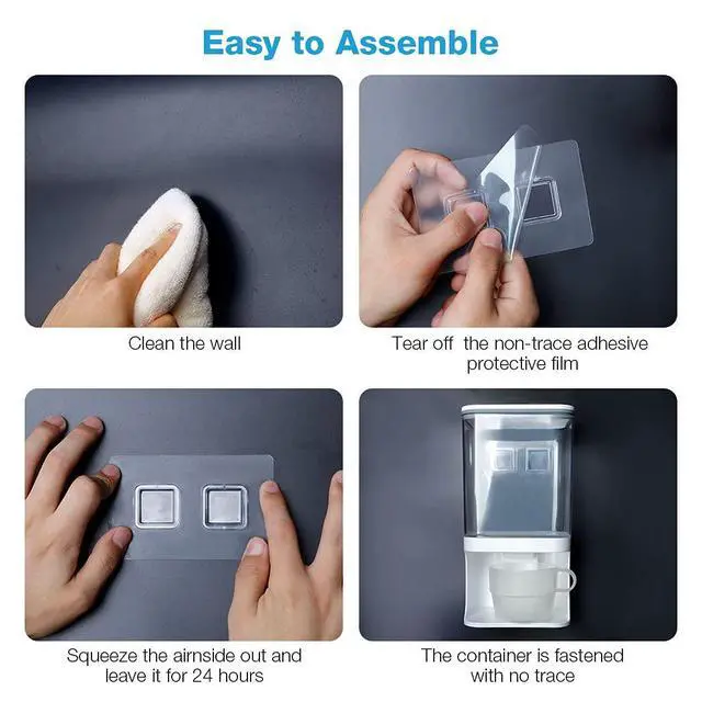 Alt view image 7 of 7 - Laundry Beads Dispenser, Wall-Mounted Laundry Detergent Dispenser for Laundry Room Organization, Suitable for Rice, Laundry Scent Booster Beads