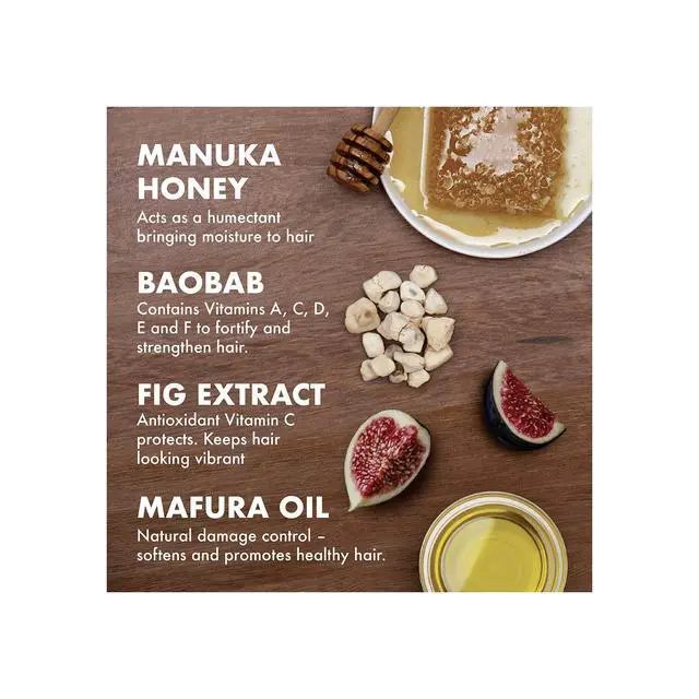 Alt view image 5 of 7 - Intensive Hydration Hair Masque Manuka Honey & Mafura Oil For Dry, Damaged Hair Deep Conditioning Hair Treatment 11.5 oz