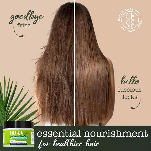 Alt view image 3 of 7 - Deep Conditioning Hair Mask for Dry Damaged Hair, Guacamole Whip (12 Fl Oz) Frizz Control with Avocado, Jarrah Honey, Monoi & Argan Oil