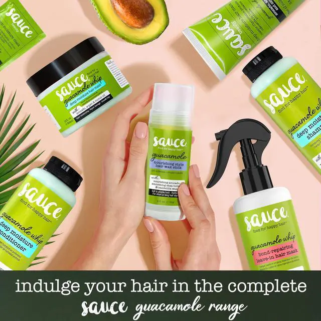 Alt view image 6 of 7 - Deep Conditioning Hair Mask for Dry Damaged Hair, Guacamole Whip (12 Fl Oz) Frizz Control with Avocado, Jarrah Honey, Monoi & Argan Oil