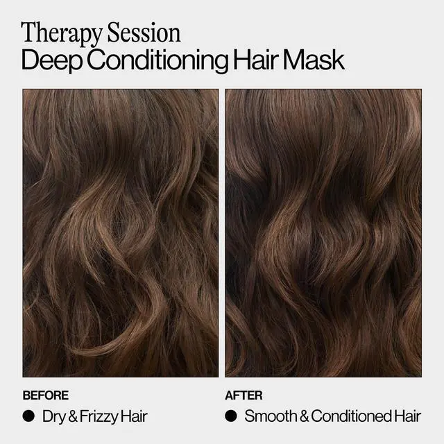 Alt view image 3 of 7 - Therapy Session Deep Conditioning Hair Mask with Vegan Protein, Jojoba Oil + Argan Oil - Hydrate, Soften + Repair Hair Strength - Sulfate Free - Warm Vanilla Scent - 13.5 fl oz