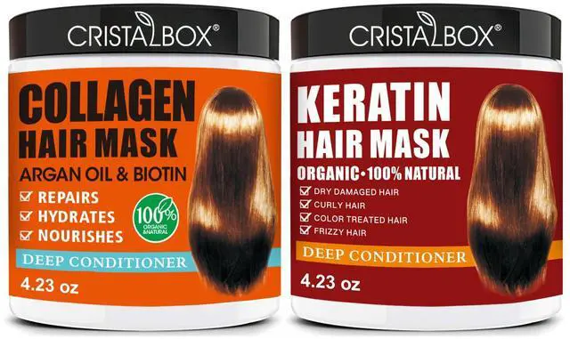 Main image of 2 Pack Collagen Hair Mask & Keratin Hair Mask,Keratin Hair Treatment,Repair Treatment Deep Conditioning Hair Treatment Mask for Damaged Hair,Hydrating Conditioner with Argan Oil for Dry Hair
