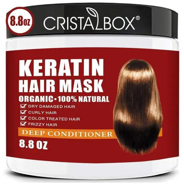 Main image of Keratin Hair Mask,Keratin Hair Treatment 250g Hair Mask for Dry Damaged Hair,Deep Conditioning Hair Treatment Mask Repair Treatment Damage Hair Root,Natural Deep Conditioner Hydrating Hair Care Gifts