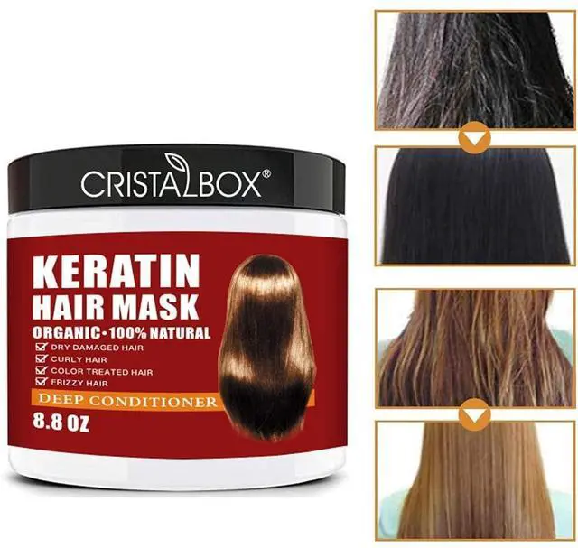 Alt view image 3 of 7 - Keratin Hair Mask,Keratin Hair Treatment 250g Hair Mask for Dry Damaged Hair,Deep Conditioning Hair Treatment Mask Repair Treatment Damage Hair Root,Natural Deep Conditioner Hydrating Hair Care Gifts
