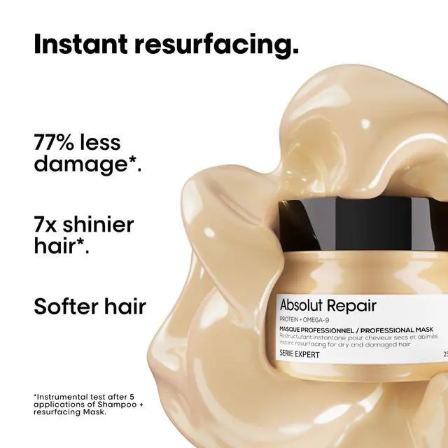 Alt view image 2 of 7 - Absolut Repair Hair Mask - Nourishing Protein Treatment For Dry & Damaged Hair, Hydrates, Repairs Damage & Adds Hair Shine, Color Safe