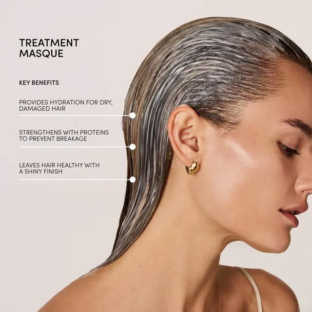 Alt view image 4 of 7 - Thick Hair Mask - Deep Conditioning Hair Mask with Almond Oil, Olive Oil, & Hydrolyzed Keratin to Restore Damaged Strands - Phthalate & Paraben Free (8 fl oz)